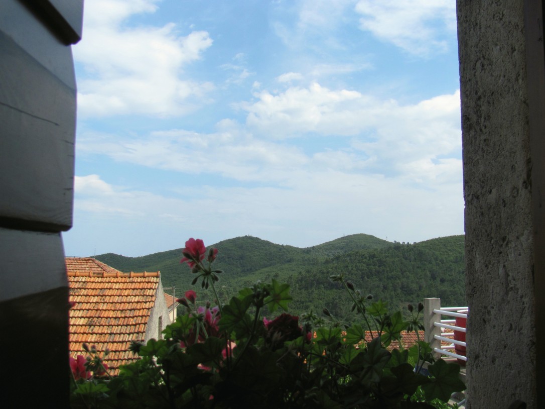 Beautiful views of Smokvica from the Toreta winery garden
